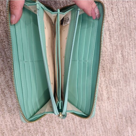 Kate Spade Studded Bow Zip Around Wallet - Picture 4 of 7